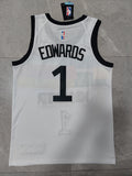22-23 NBA Minnesota Timberwolves #1 Anthony Edwards White Jersey