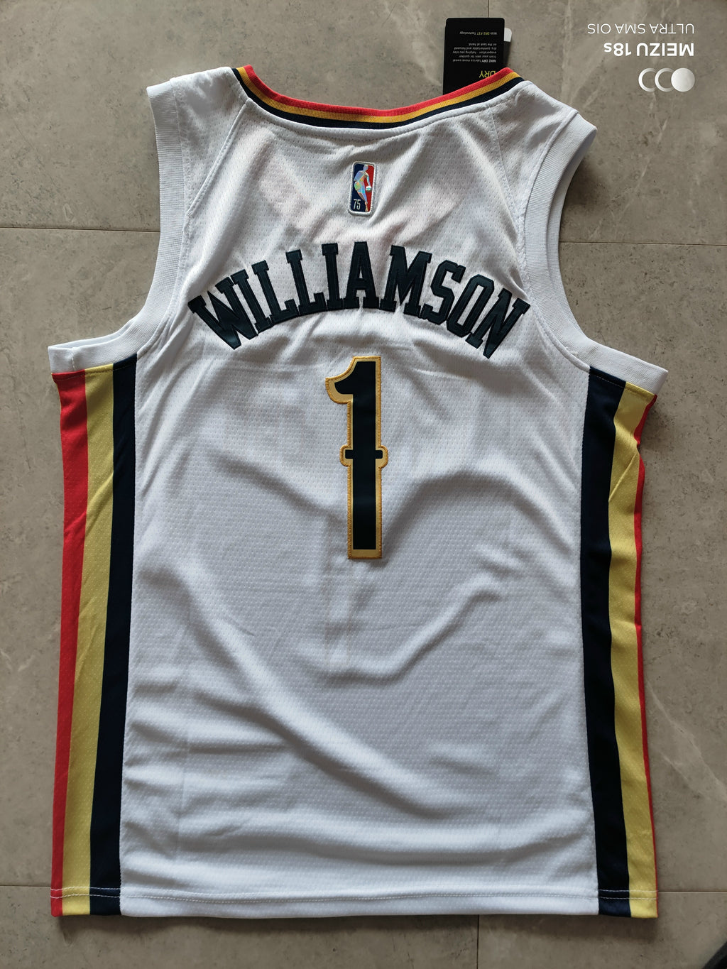 NBA 75th Anniversary New Orleans Pelicans #1 Zion Williamson White Jersey