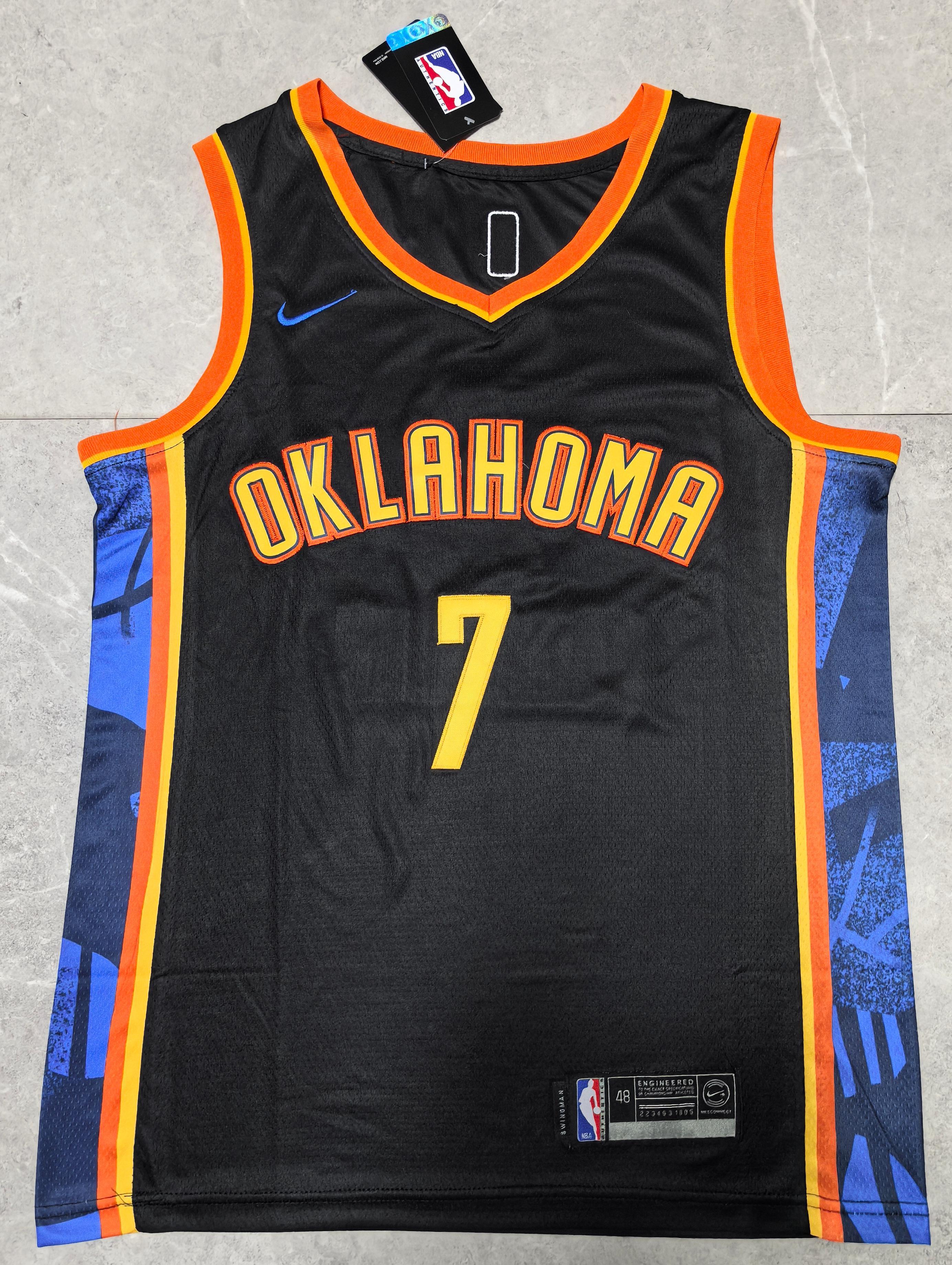 NBA Oklahoma City Thunder #7 Chet Holmgren City Edition Black Jersey