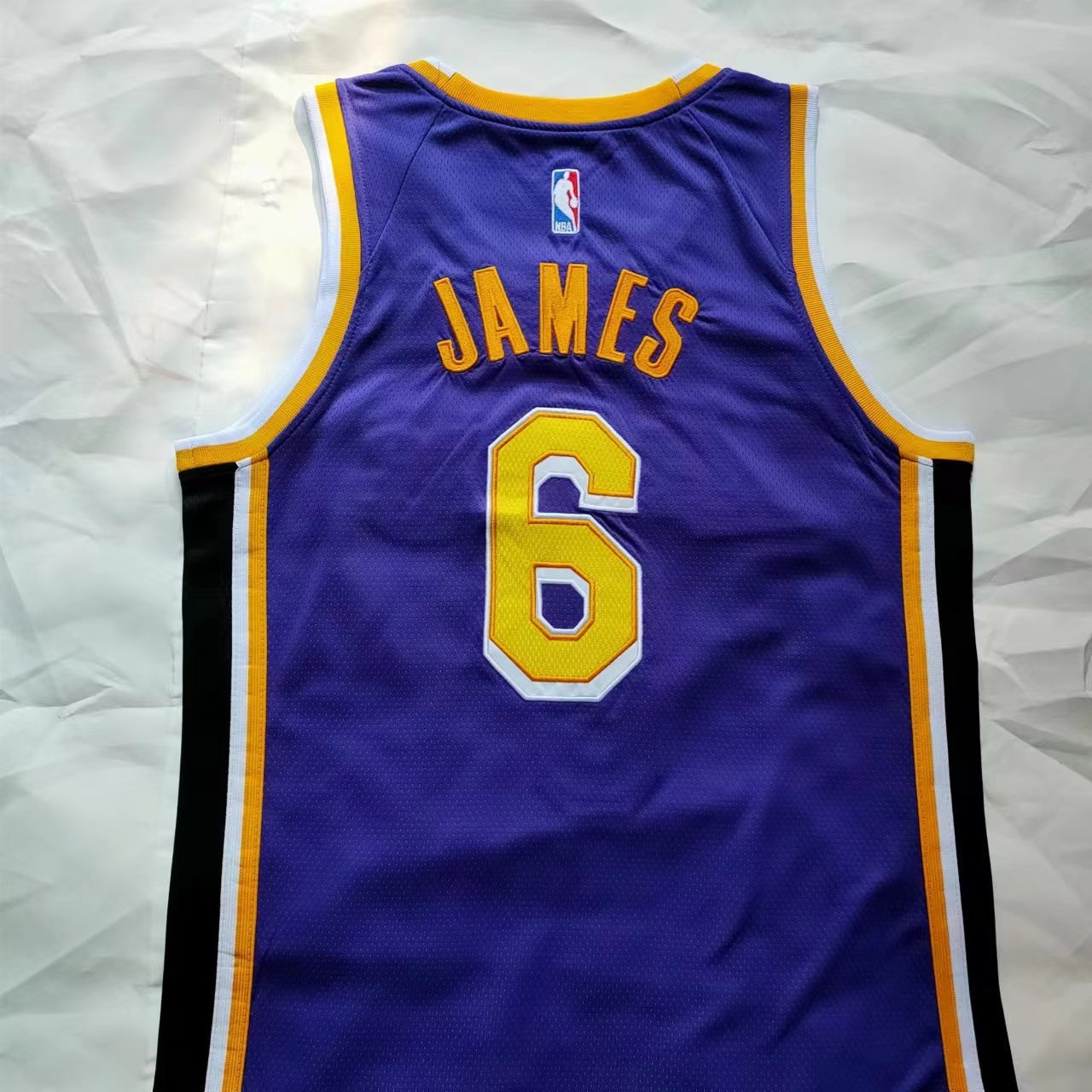Lakers #6 LeBron James Purple City Edition Nike Dri-FIT Jersey