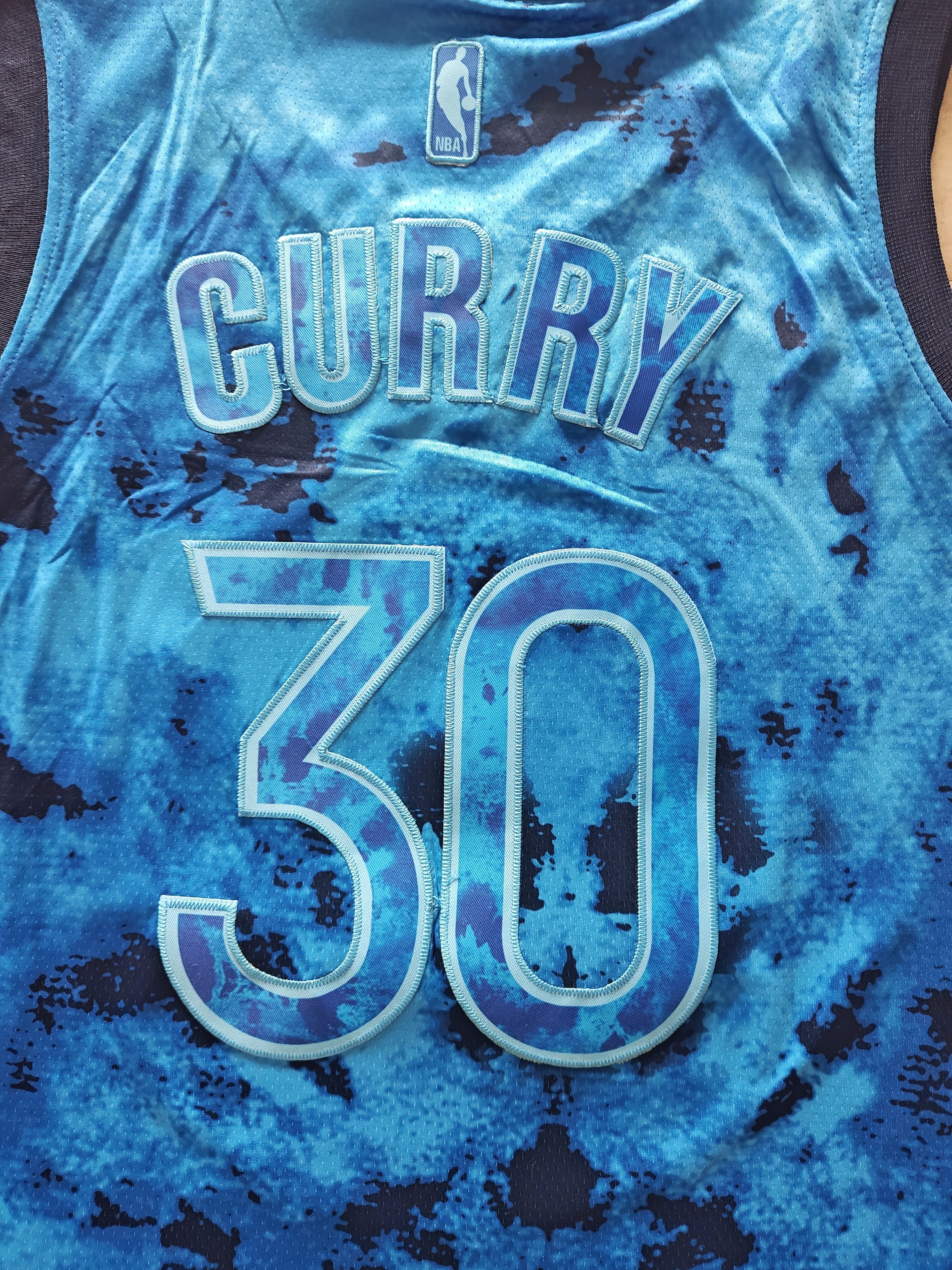 22-23 NBA Golden State Warriors #30 Stephen Curry Statement Edition Blue Jersey