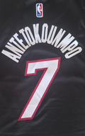 NBA Miami Heat #7 Giannis Antetokounmpo Black Jersey