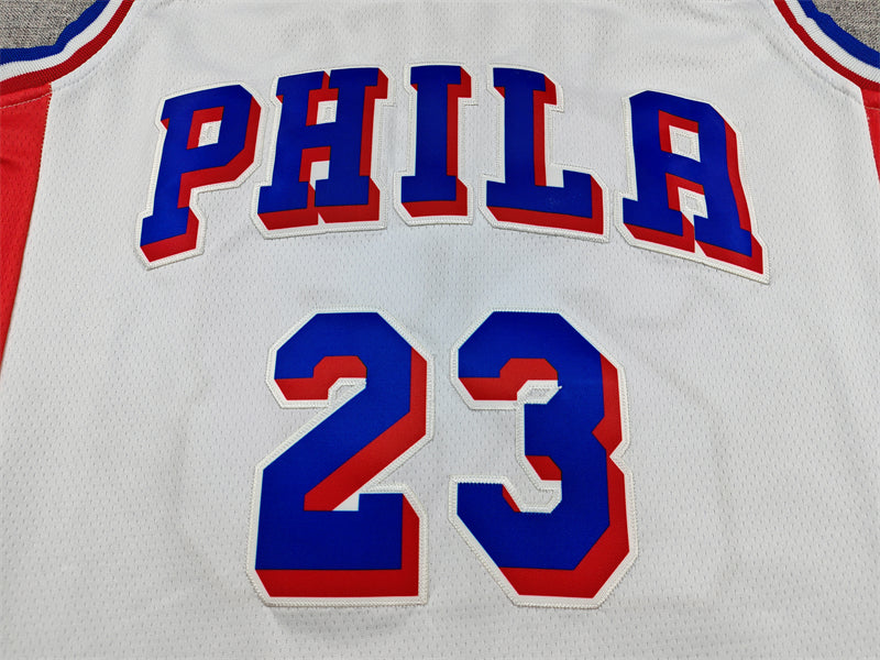 76ers #23 Association Edition White Jersey
