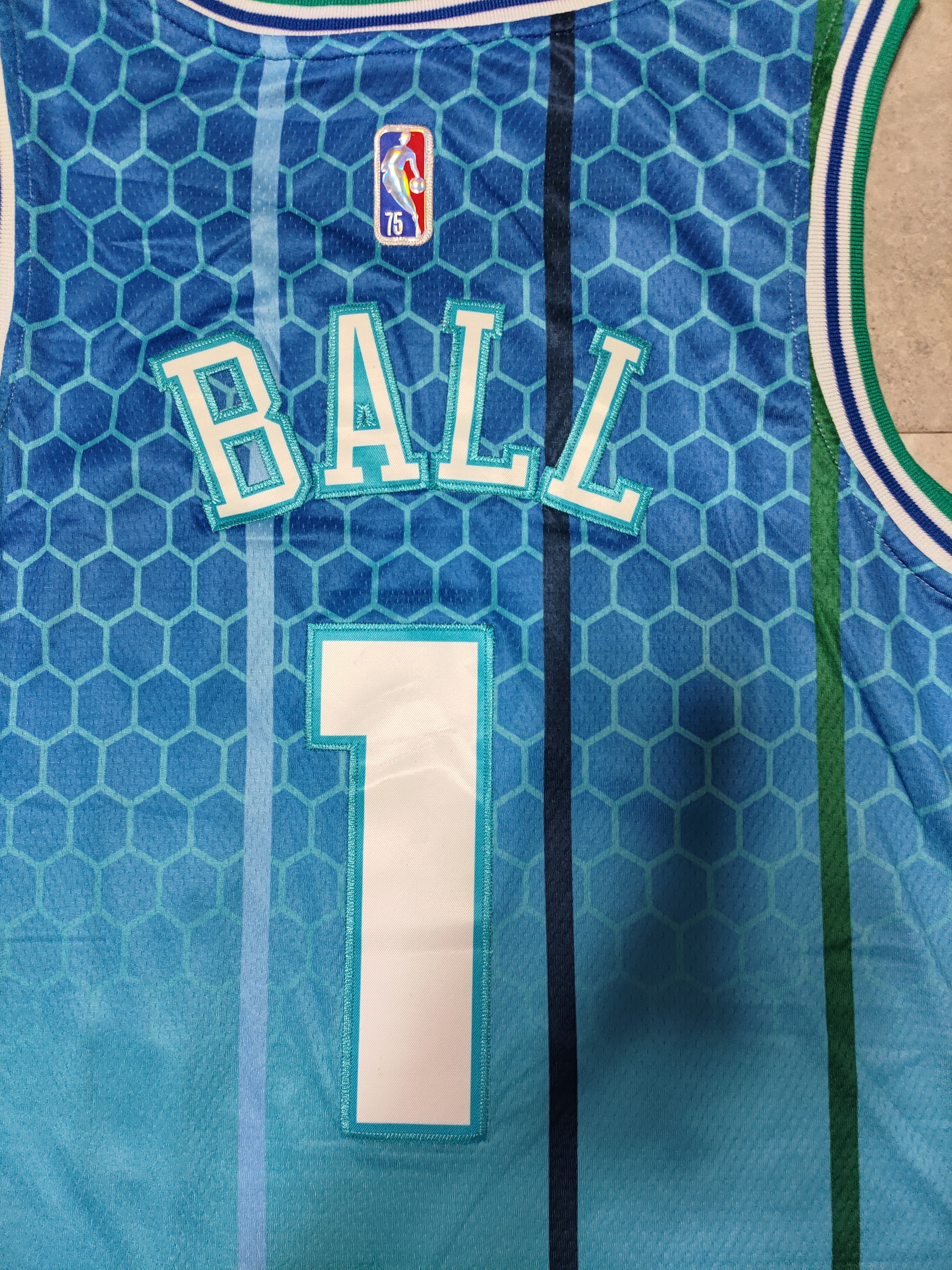 2022 NBA Charlotte Hornets #1 LaMelo Ball City Edition Blue Jersey