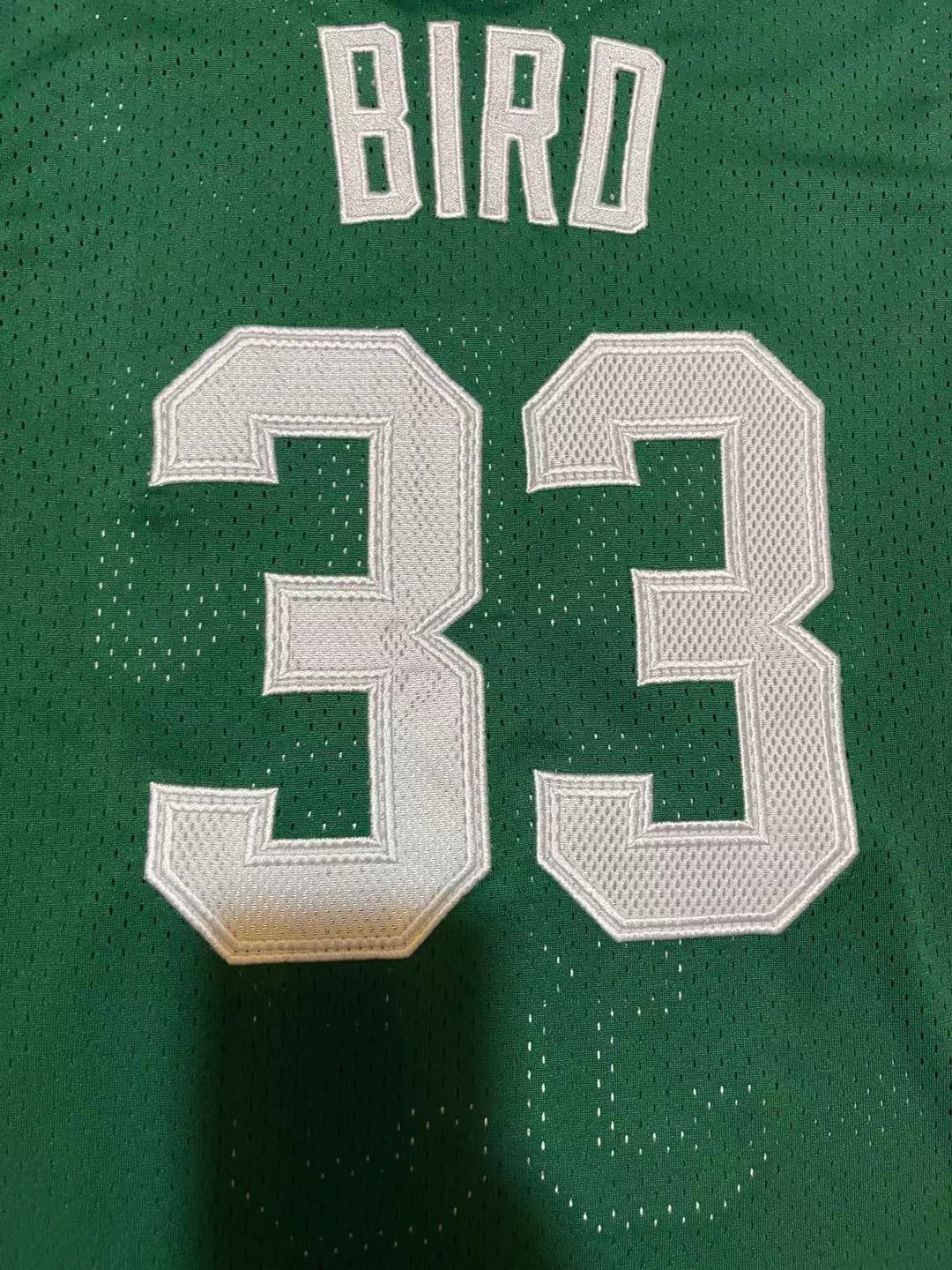 Celtics #33 Larry Bird 1985-86 Green Vintage Embroidered Jersey