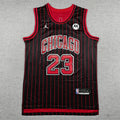 Chicago Bulls Association Edition Black Pinstripe Fan Jersey