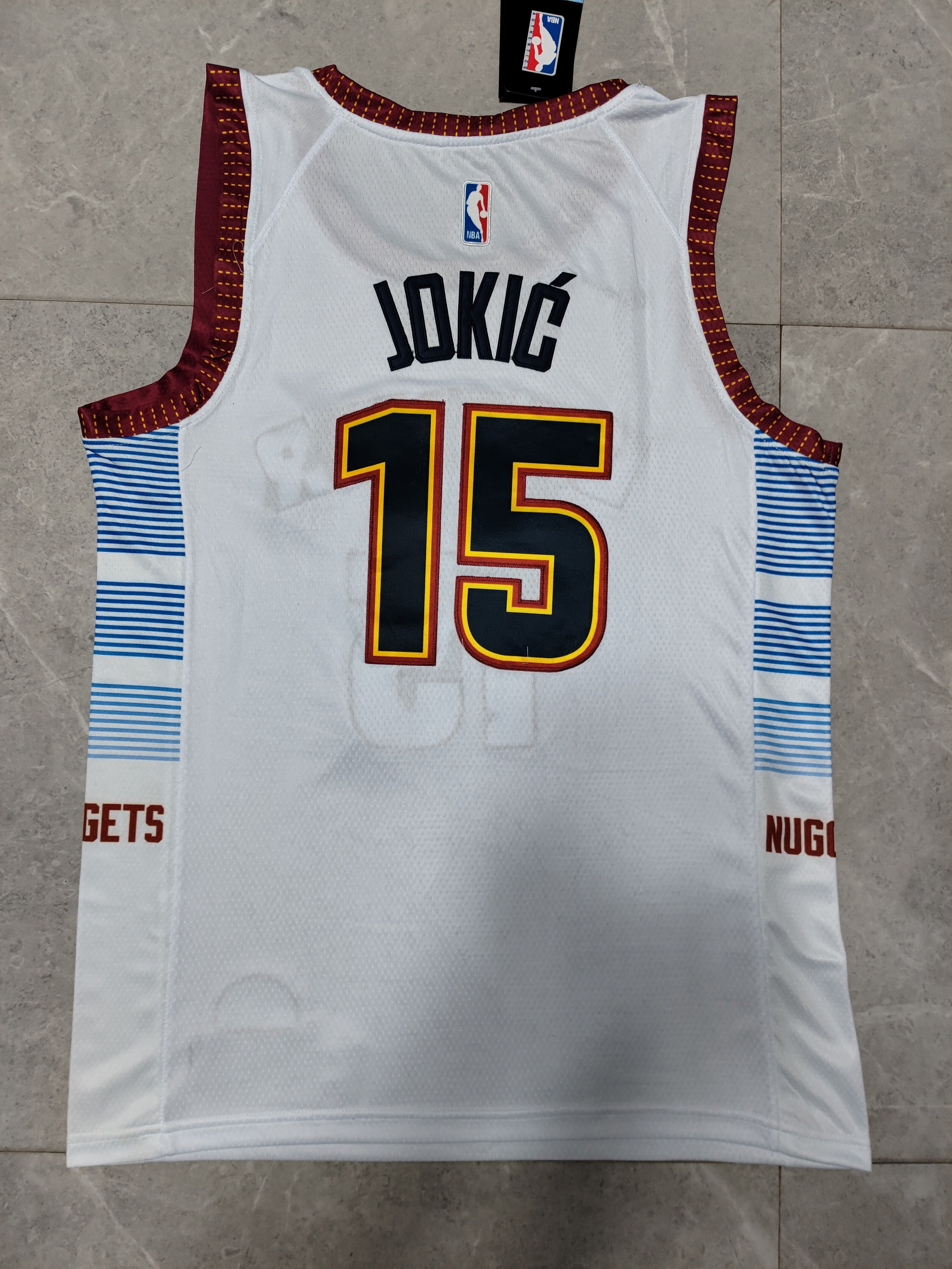 22-23 NBA Denver Nuggets #15 Nikola Jokic White City Edition Jersey