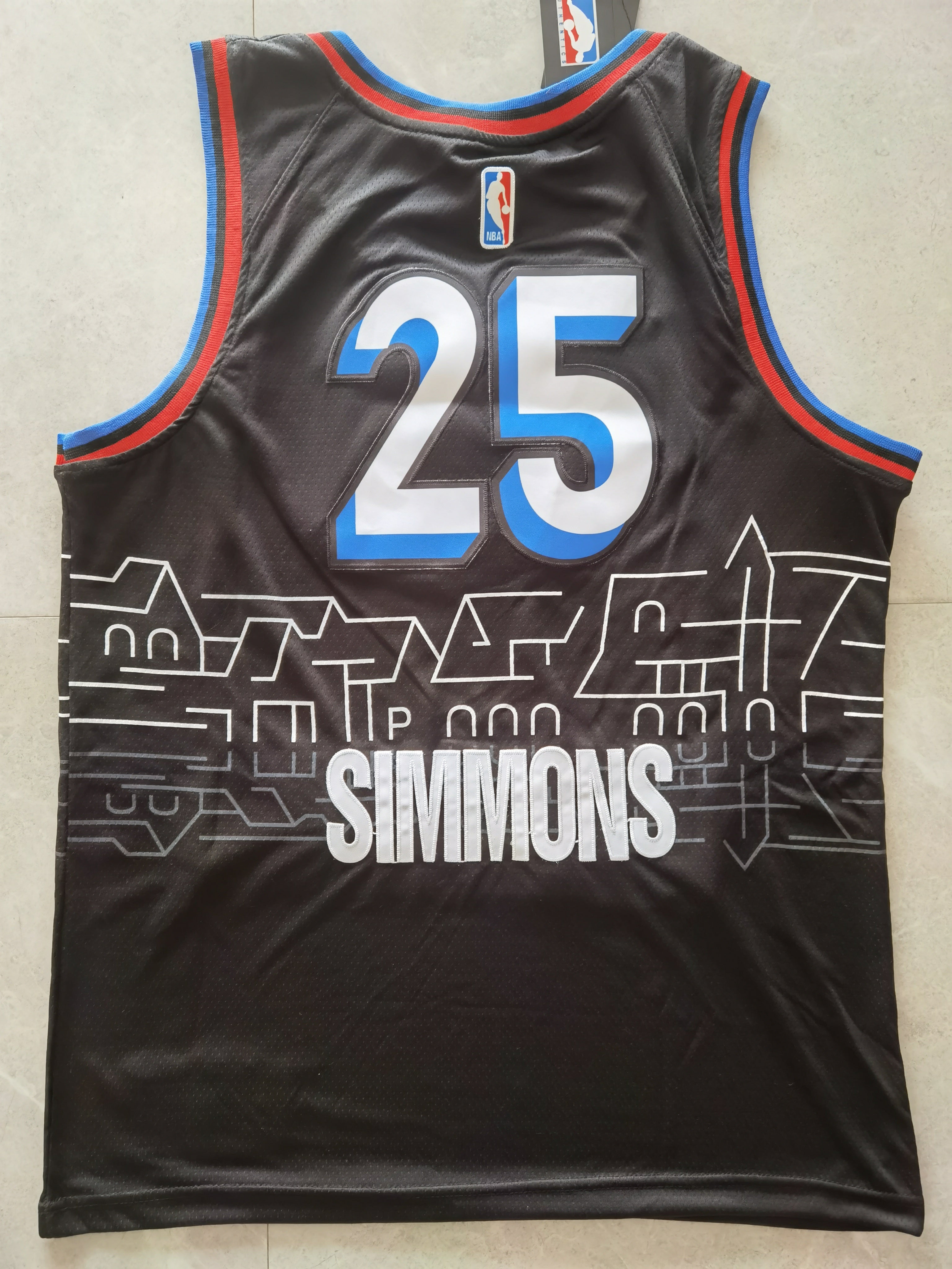 2020-21 NBA Philadelphia 76ers #25 Ben Simmons City Edition Black Jersey