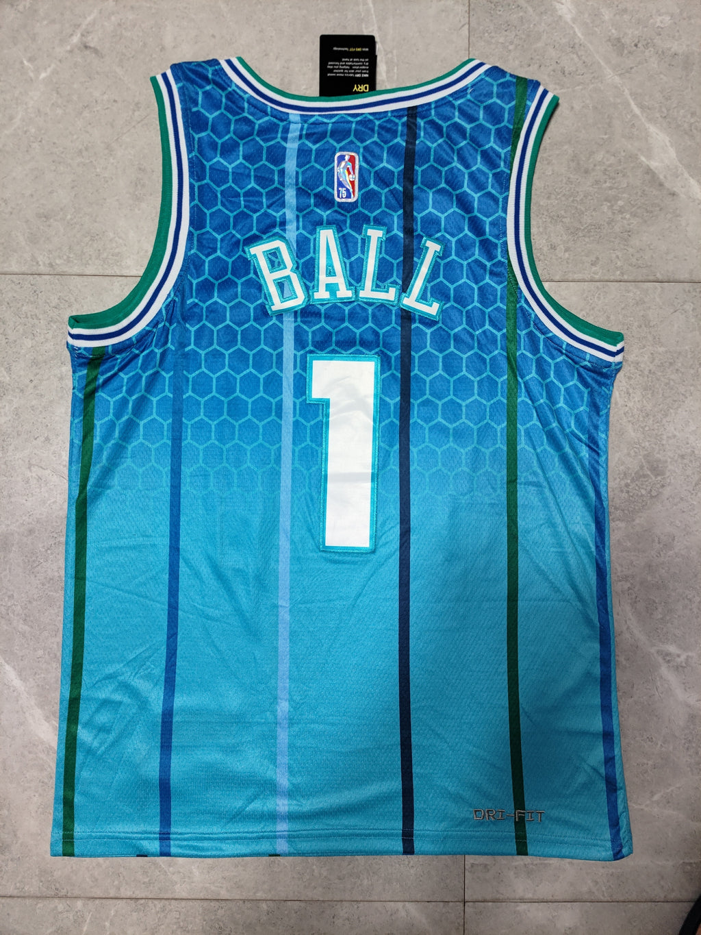 2022 NBA Charlotte Hornets #1 LaMelo Ball City Edition Blue Jersey