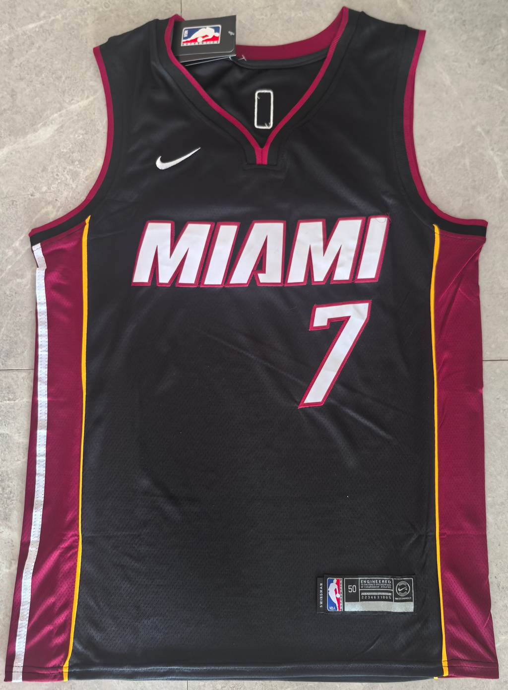 NBA Miami Heat #7 Giannis Antetokounmpo Black Jersey