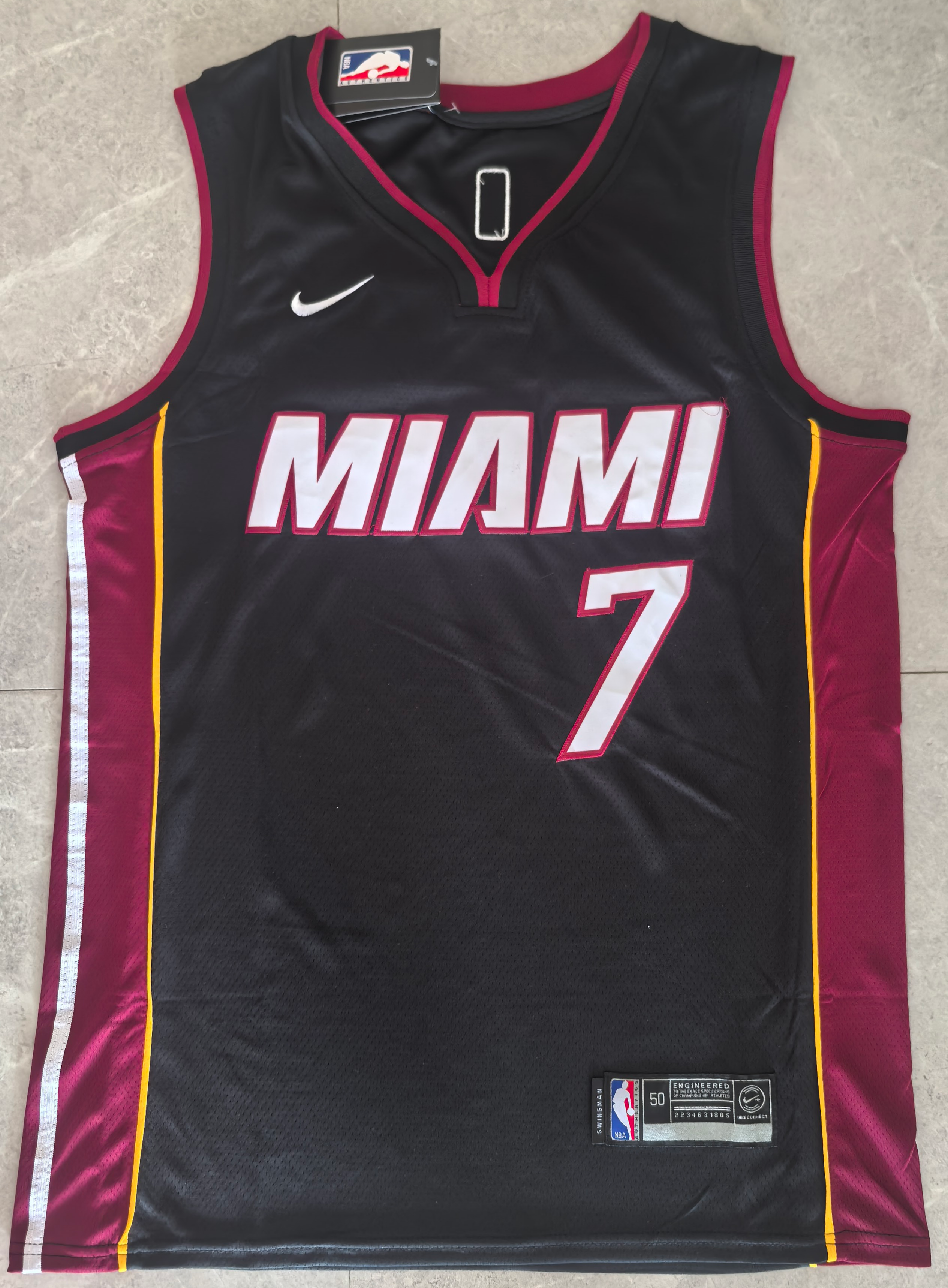 Heat #7 Giannis Antetokounmpo Black Jersey — The Greek Freak Hits South Beach