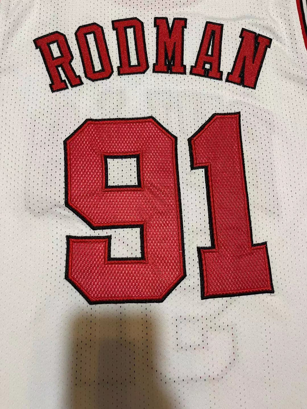 Bulls #91 Dennis Rodman White 75th Anniversary Vintage Jersey