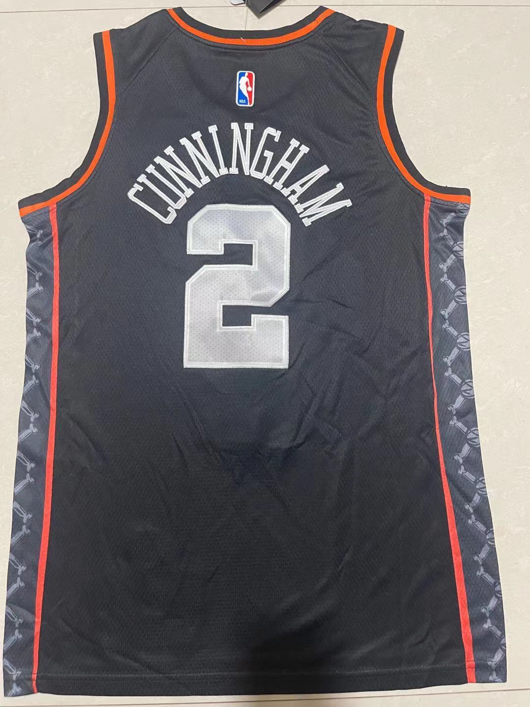 24-25 NBA Detroit Pistons #2 Cade Cunningham City Edition Black Jersey