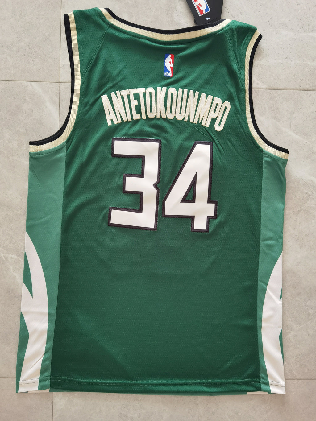 NBA Milwaukee Bucks #34 Giannis Antetokounmpo Earned Edition Green Jersey