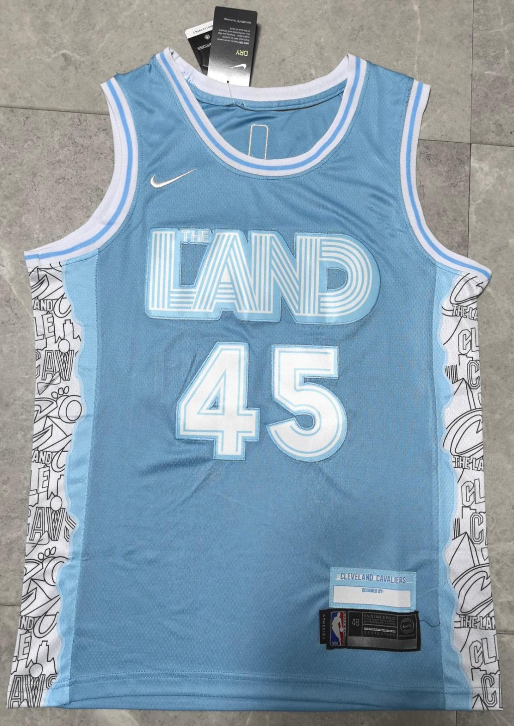 Men's Cleveland Cavaliers Donovan Mitchell #45 Light Blue 2024/25 Swingman Jerseys - City Edition