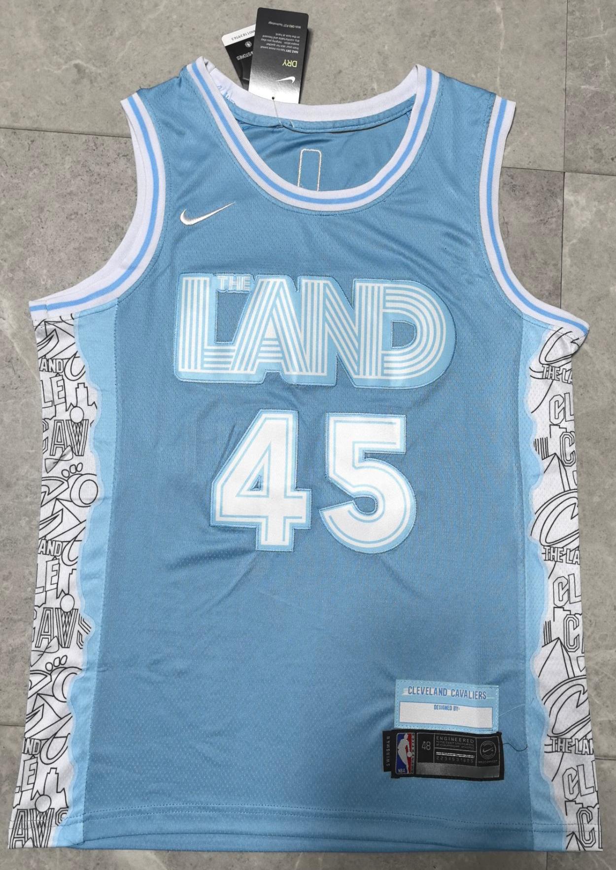 Men's Cleveland Cavaliers Donovan Mitchell #45 Light Blue 2024/25 Swingman Jerseys - City Edition