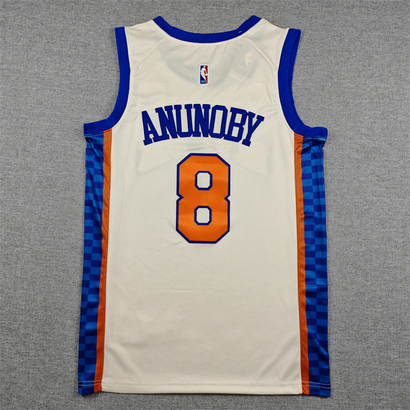 Knicks #8 City Edition White Jersey 2026
