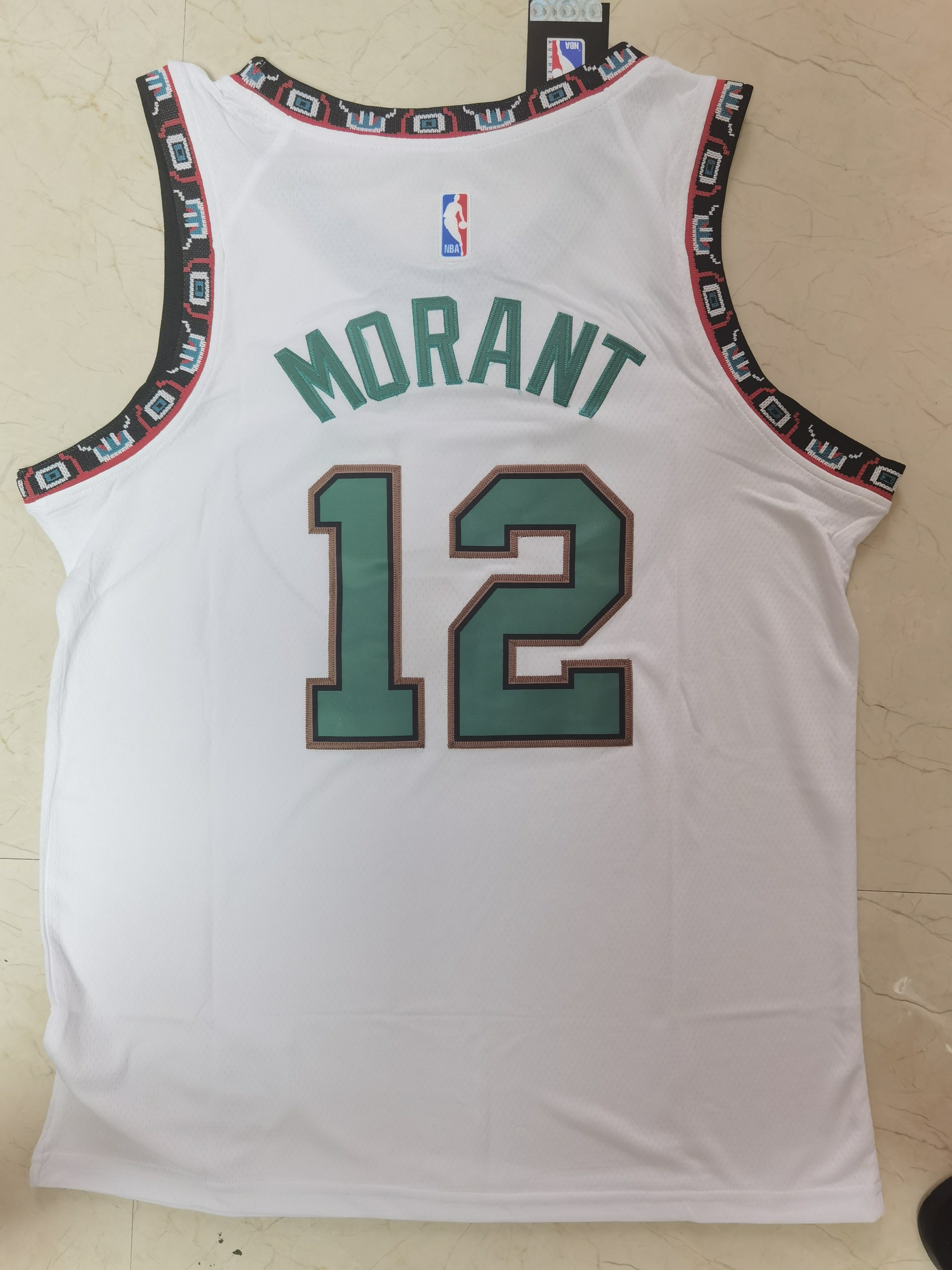 NBA Memphis Grizzlies #12 Ja Morant Retro White Jersey