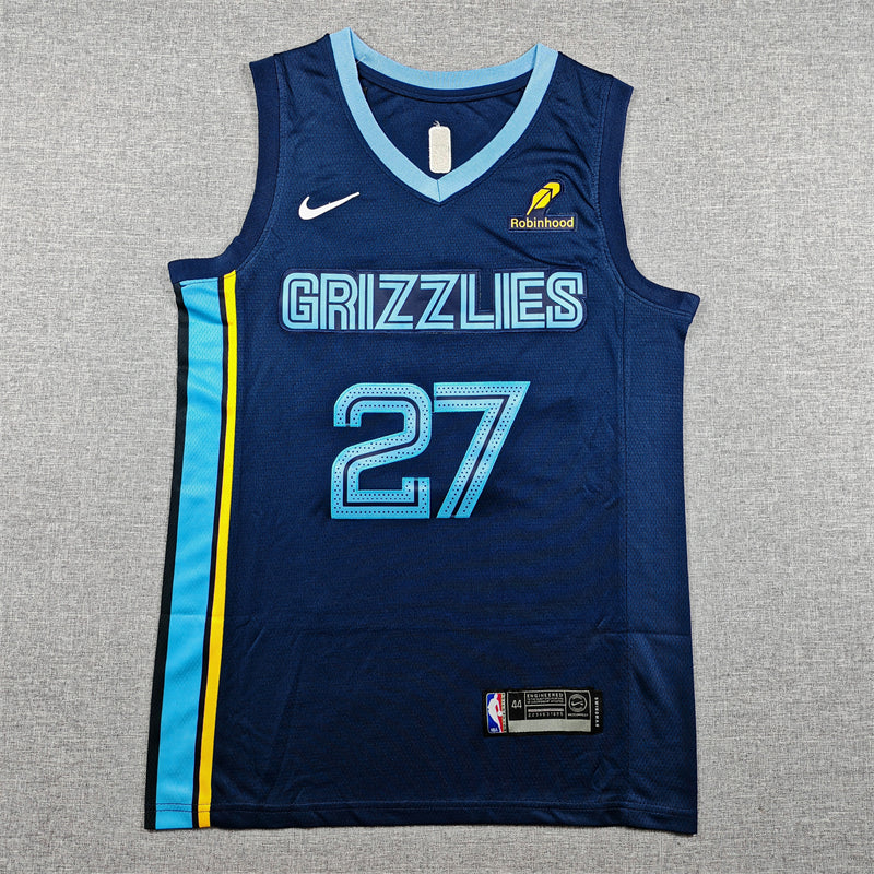 Grizzlies #27 Jaren Jackson Jr. Icon Edition Navy Jersey