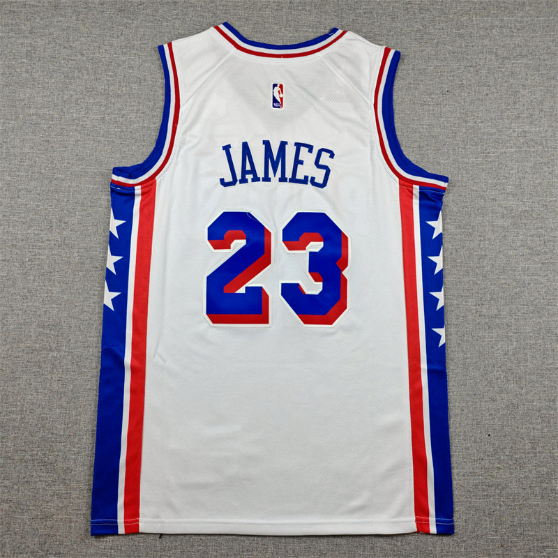 76ers #23 Association Edition White Jersey