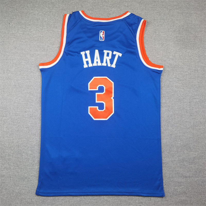 Knicks #3 Mikal Bridges Icon Edition Blue Jersey