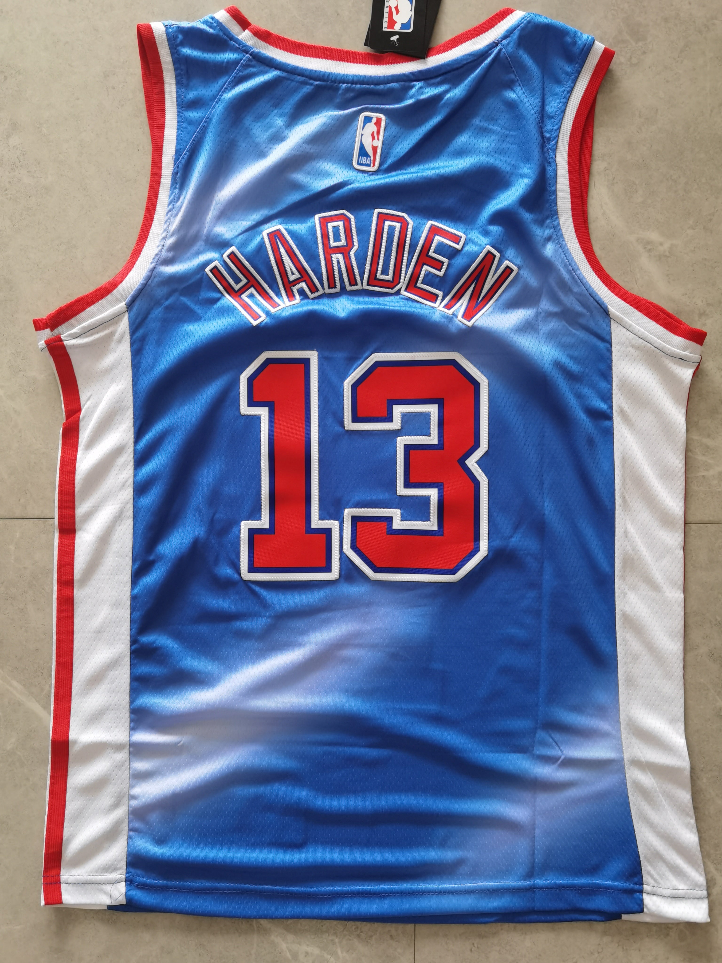 2020-21 NBA Brooklyn Nets #13 James Harden Hardwood Classics Blue Jersey