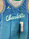 2022 NBA Charlotte Hornets #1 LaMelo Ball City Edition Blue Jersey