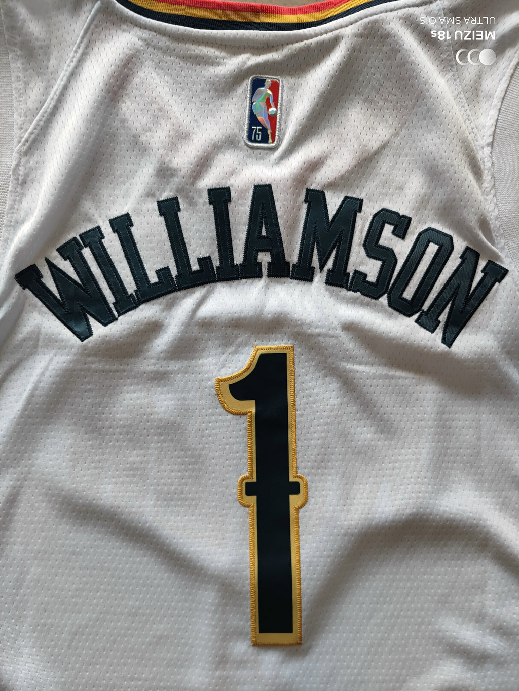 NBA 75th Anniversary New Orleans Pelicans #1 Zion Williamson White Jersey