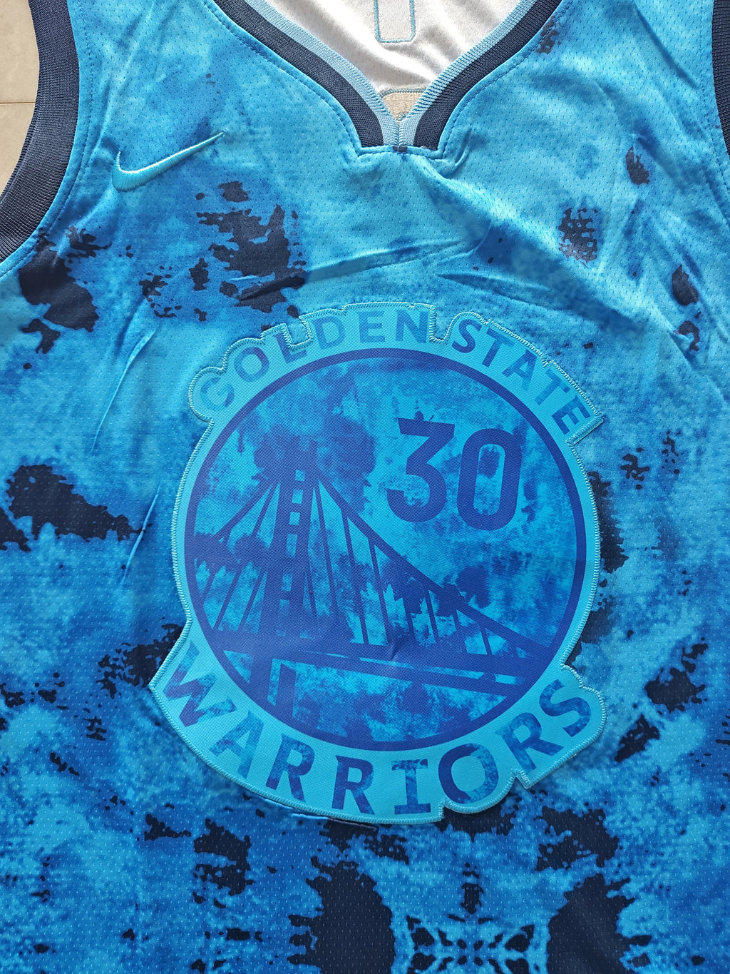 22-23 NBA Golden State Warriors #30 Stephen Curry Statement Edition Blue Jersey