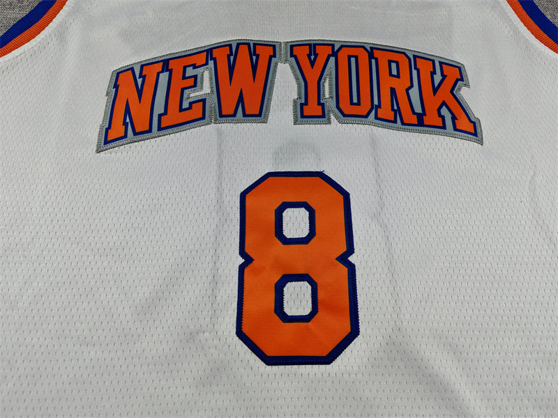 Knicks #8 Association Edition White Jersey