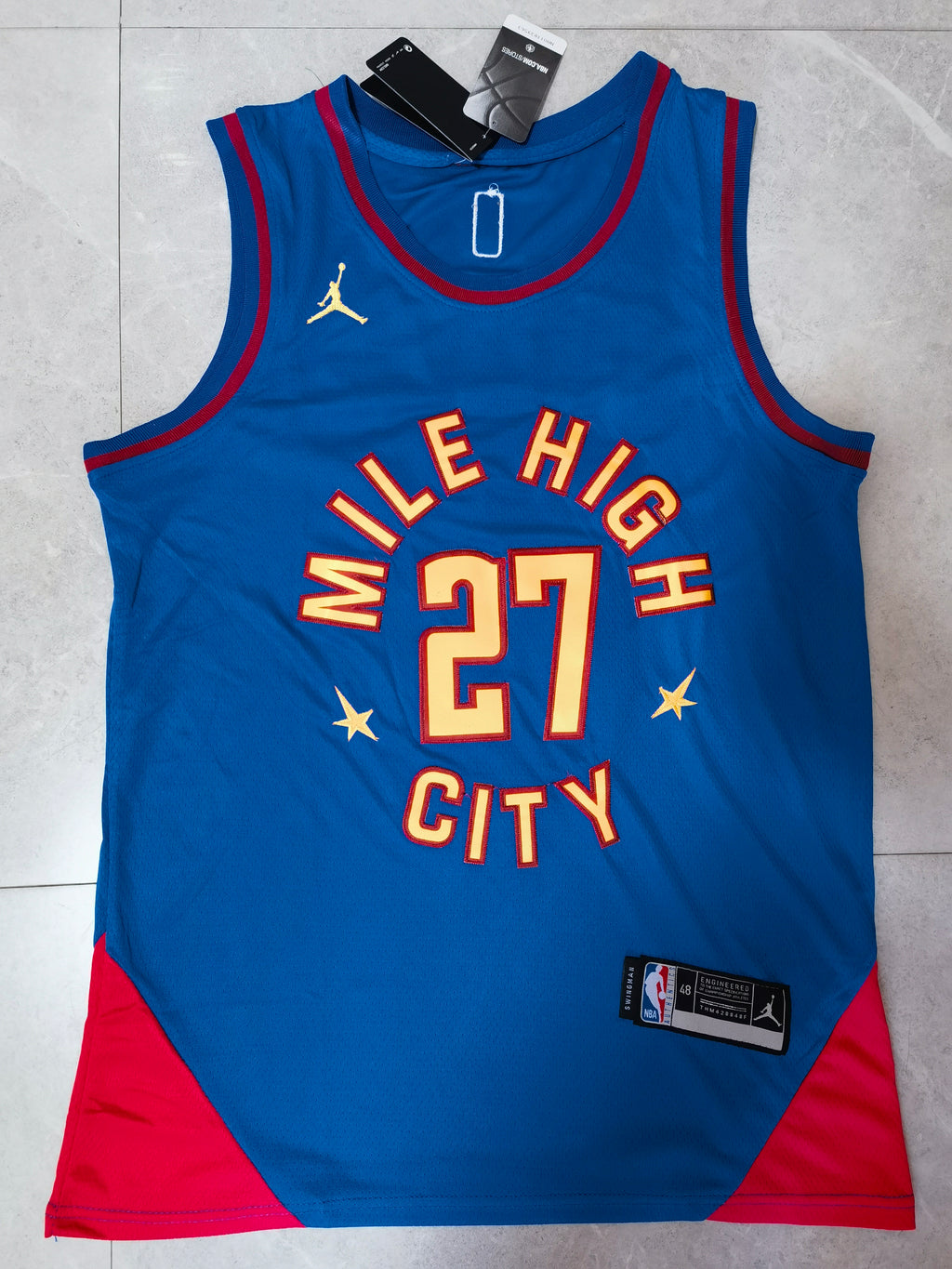 22-23 NBA Denver Nuggets #27 Jamal Murray Statement Edition Blue Jersey