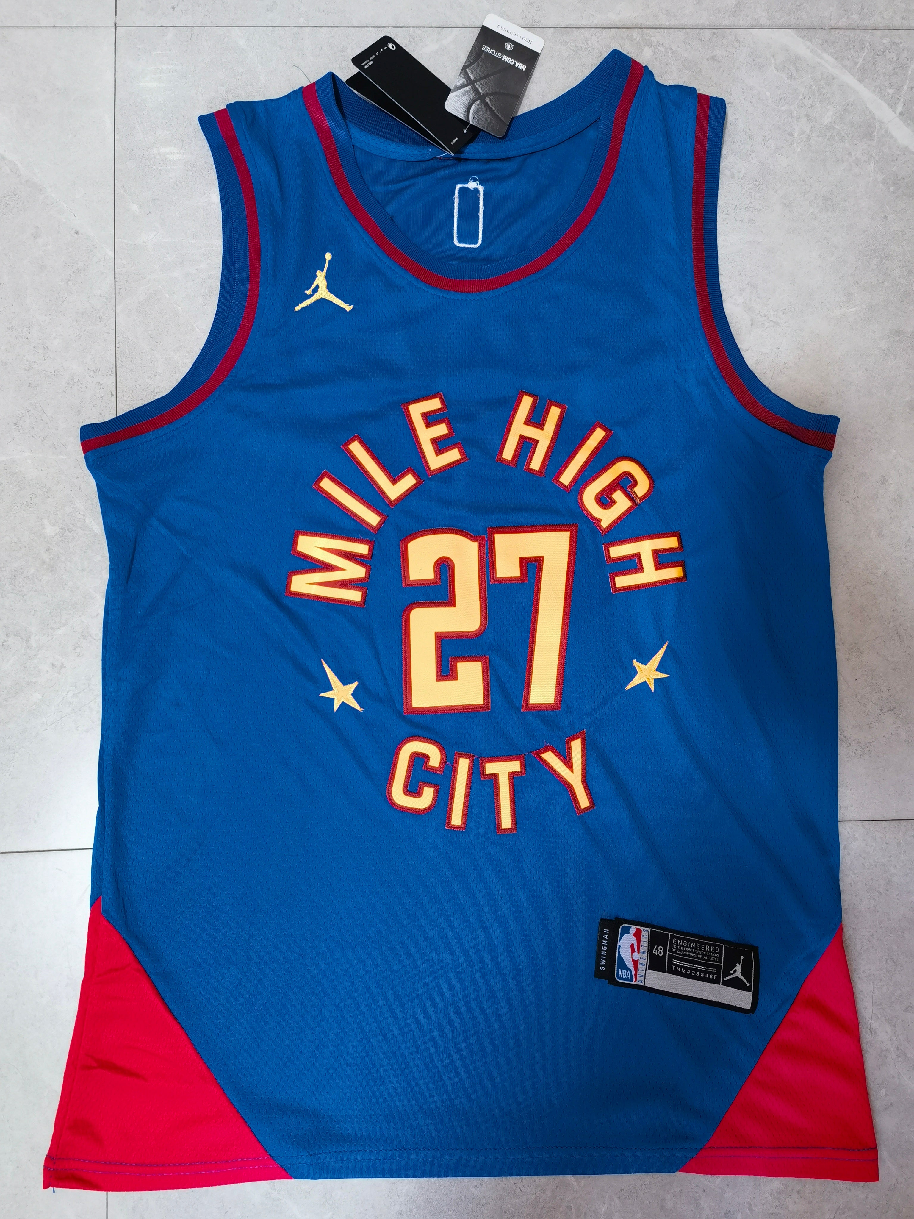 22-23 NBA Denver Nuggets #27 Jamal Murray Statement Edition Blue Jersey