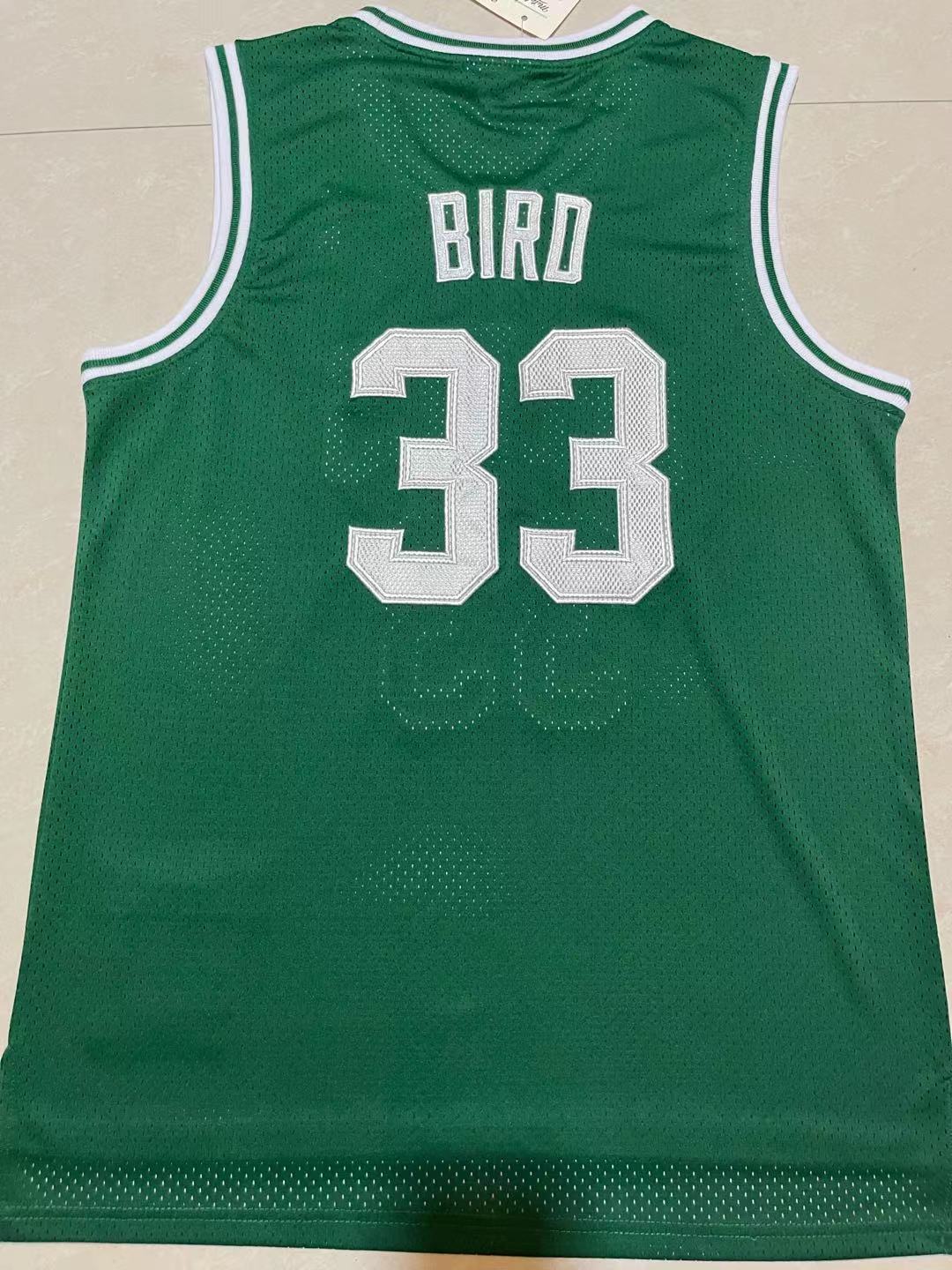 Celtics #33 Larry Bird 1985-86 Green Vintage Embroidered Jersey