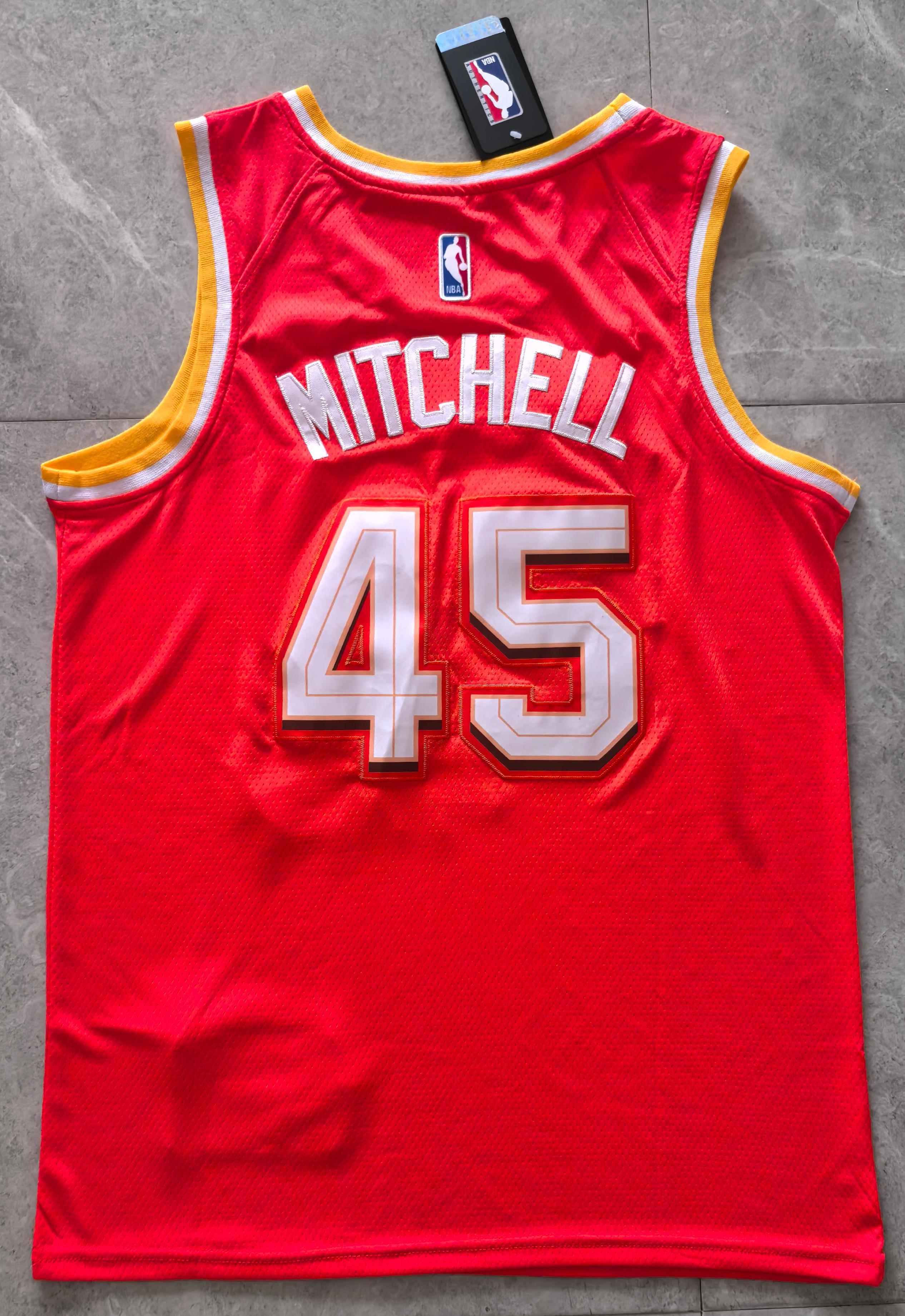 NBA Cleveland Cavaliers #45 Donovan Mitchell City Edition Orange Jersey