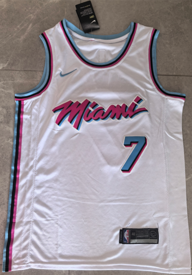 NBA Miami Heat #7 Giannis Antetokounmpo City Edition White Jersey