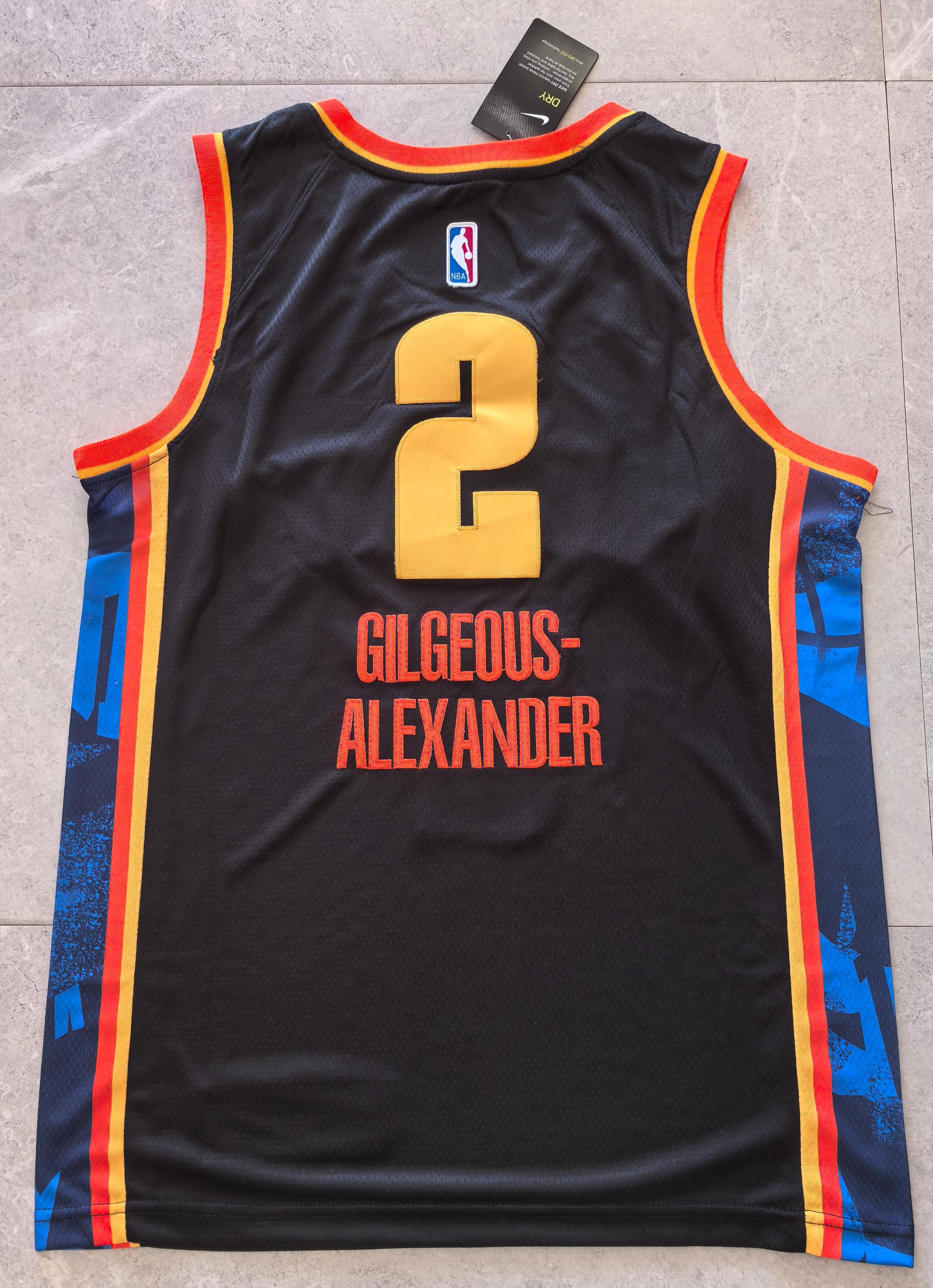 24-25 NBA Oklahoma City Thunder #2 Shai Gilgeous-Alexander City Edition Gray Jersey