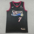 76ers #7 Joel Embiid Black Statement Jersey — The Process