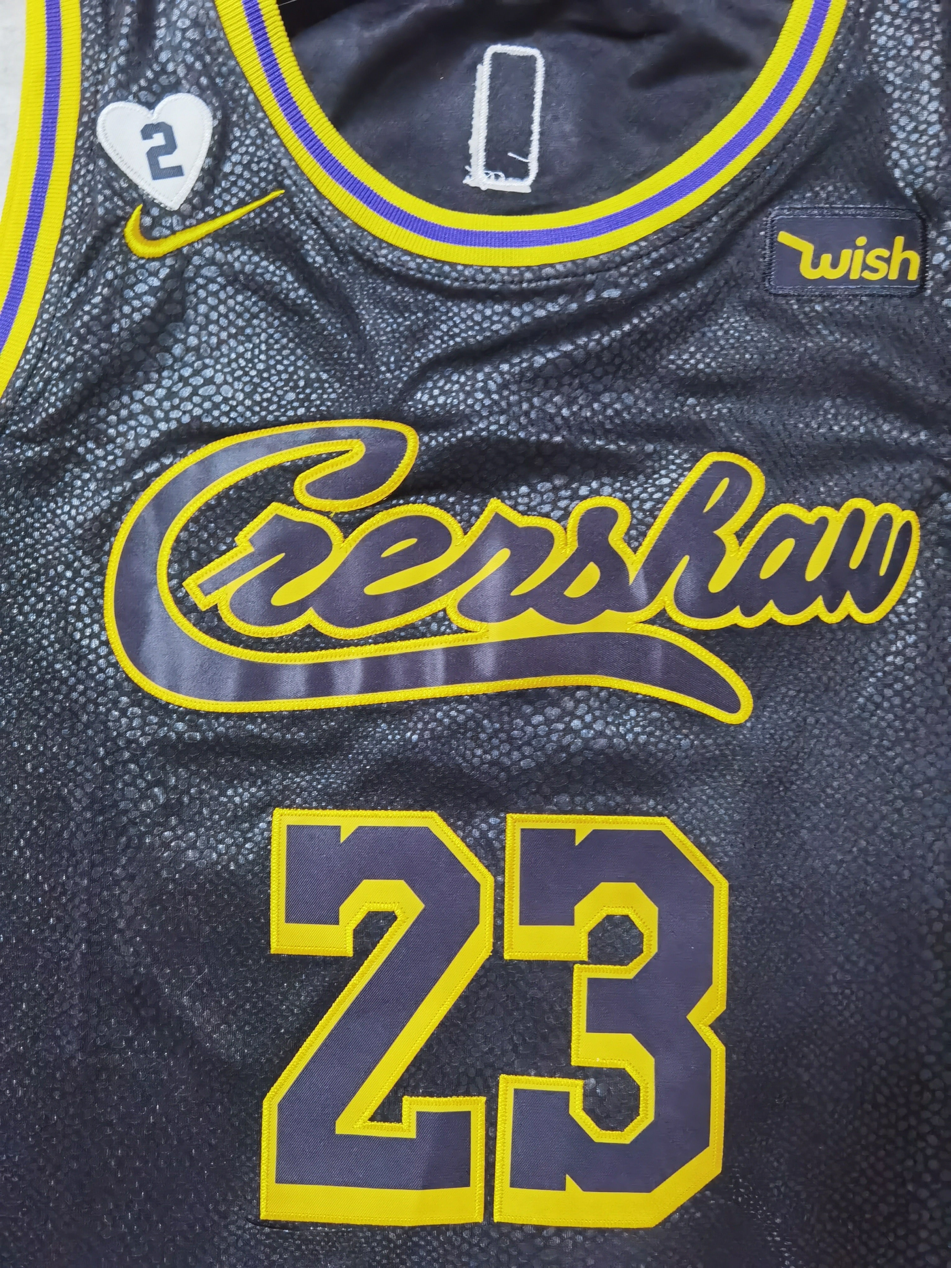 Nike NBA Los Angeles Lakers #23 LeBron James Mamba Mentality City Edition Swingman Jersey – Black