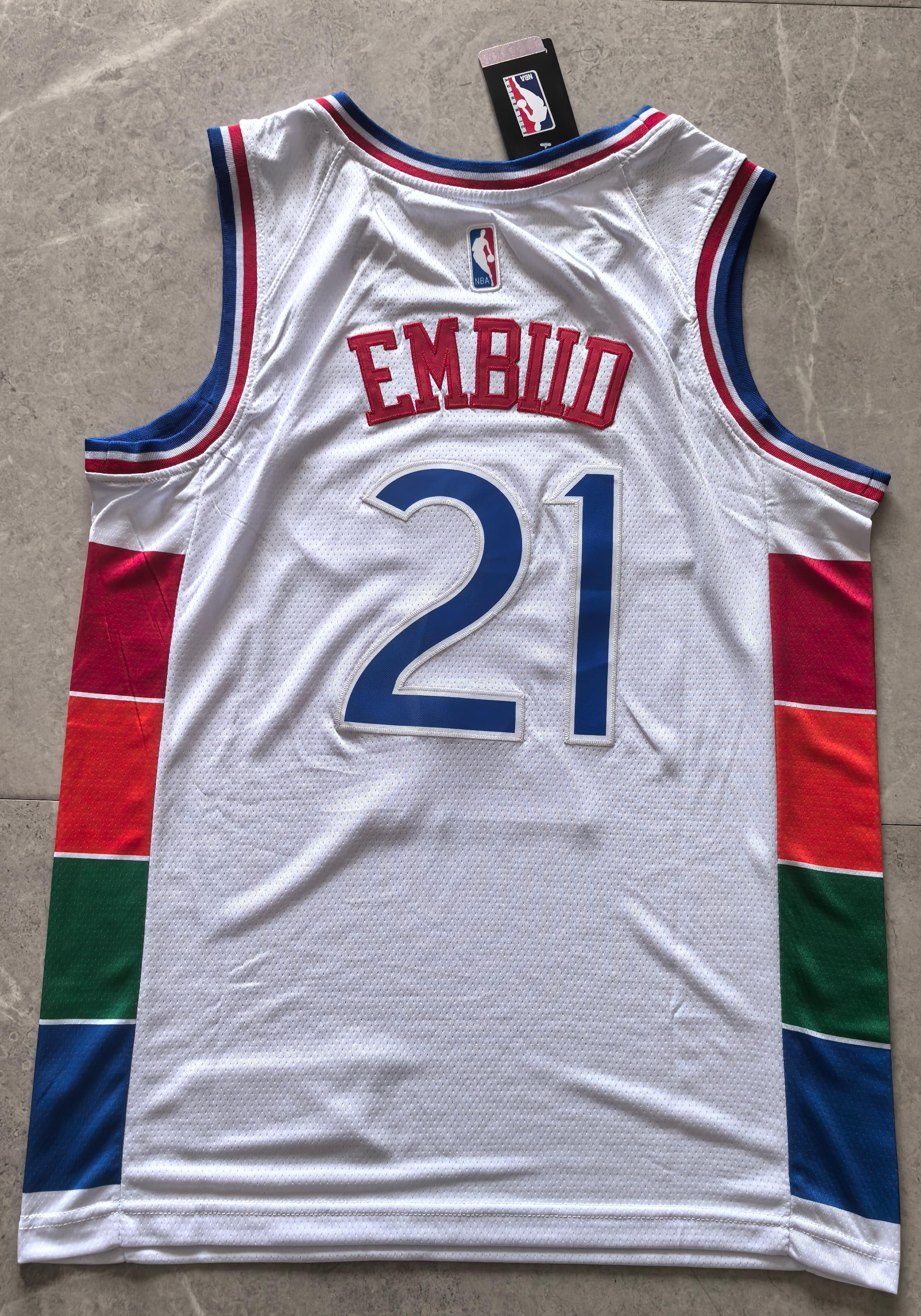 24-25 NBA Philadelphia 76ers #21 Joel Embiid City Edition White Jersey