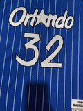 Magic #32 Shaquille O'Neal Blue Vintage Embroidered Jersey