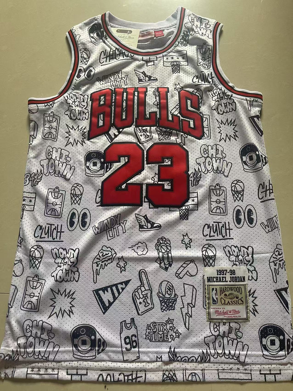 Chicago Bulls #23 Retro Print Jersey – Classic Edition