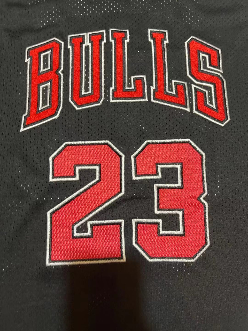 Bulls #23 Black Finals Vintage Embroidered Jersey