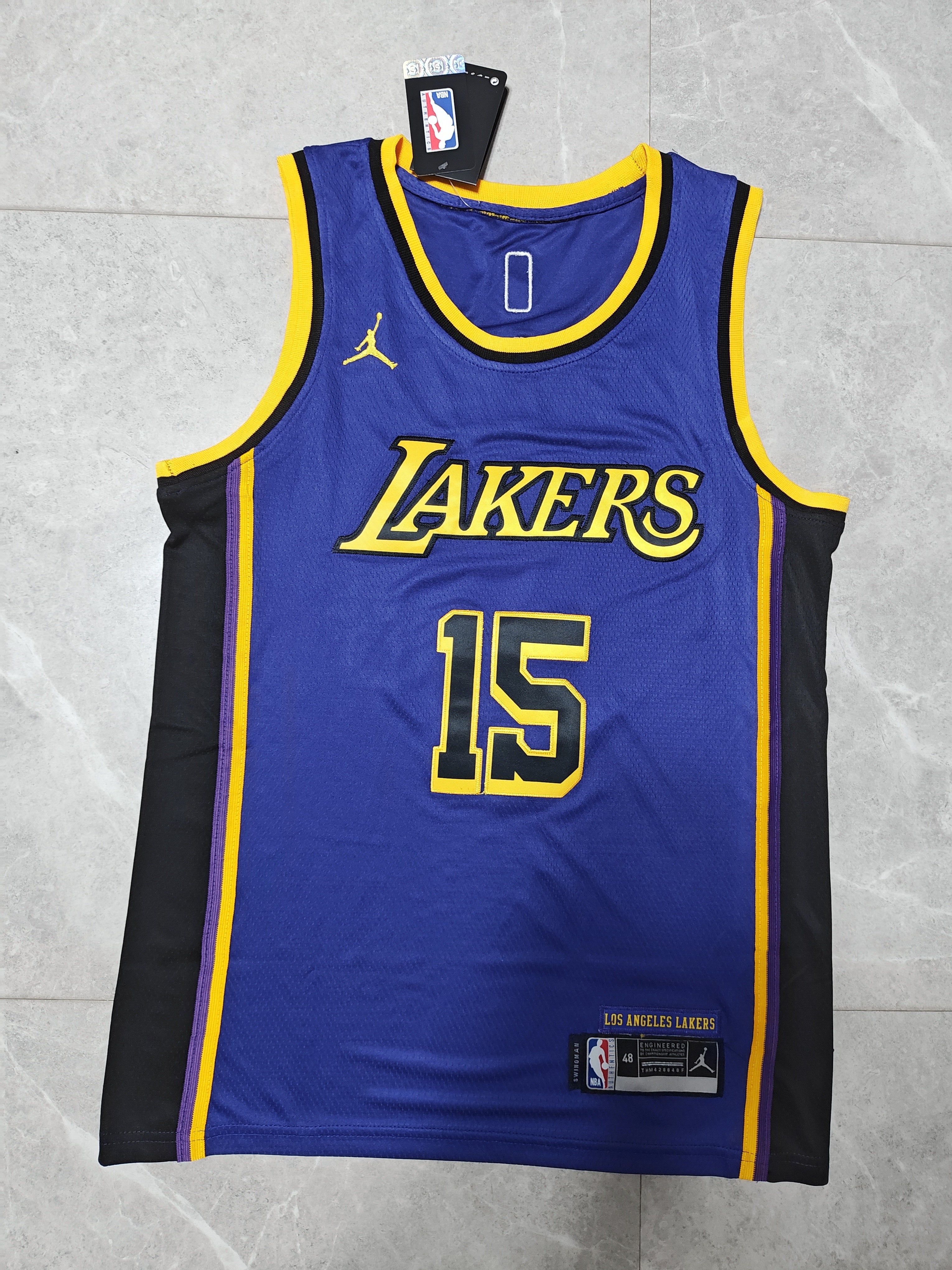 22-23 NBA Los Angeles Lakers #15 Austin Reaves Statement Edition Purple Jersey
