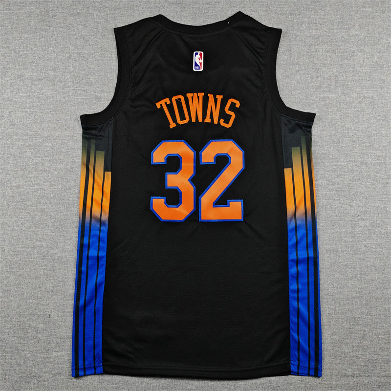 New York Knicks Association Edition Black Hardwood Jersey