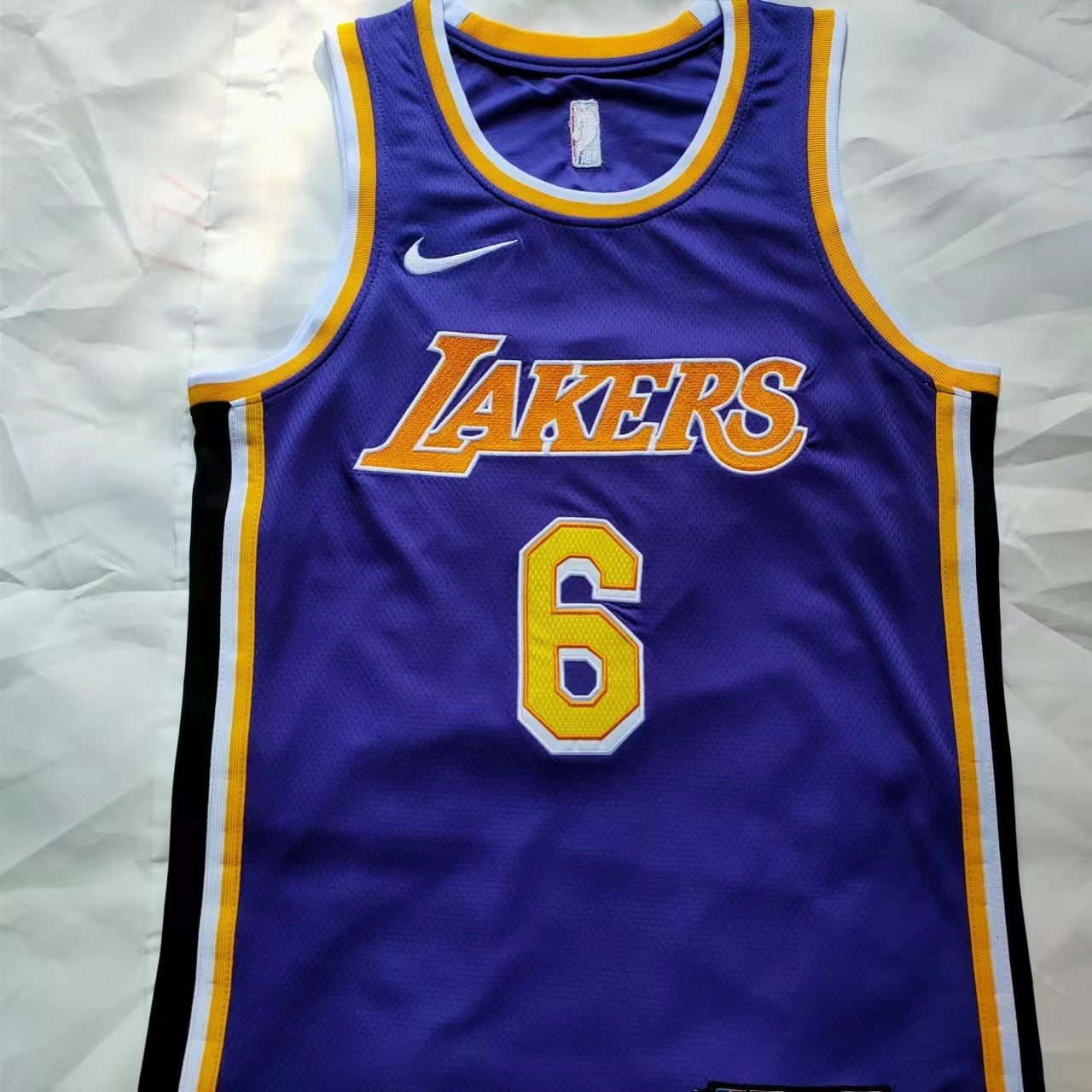Lakers #6 LeBron James Purple City Edition Nike Dri-FIT Jersey