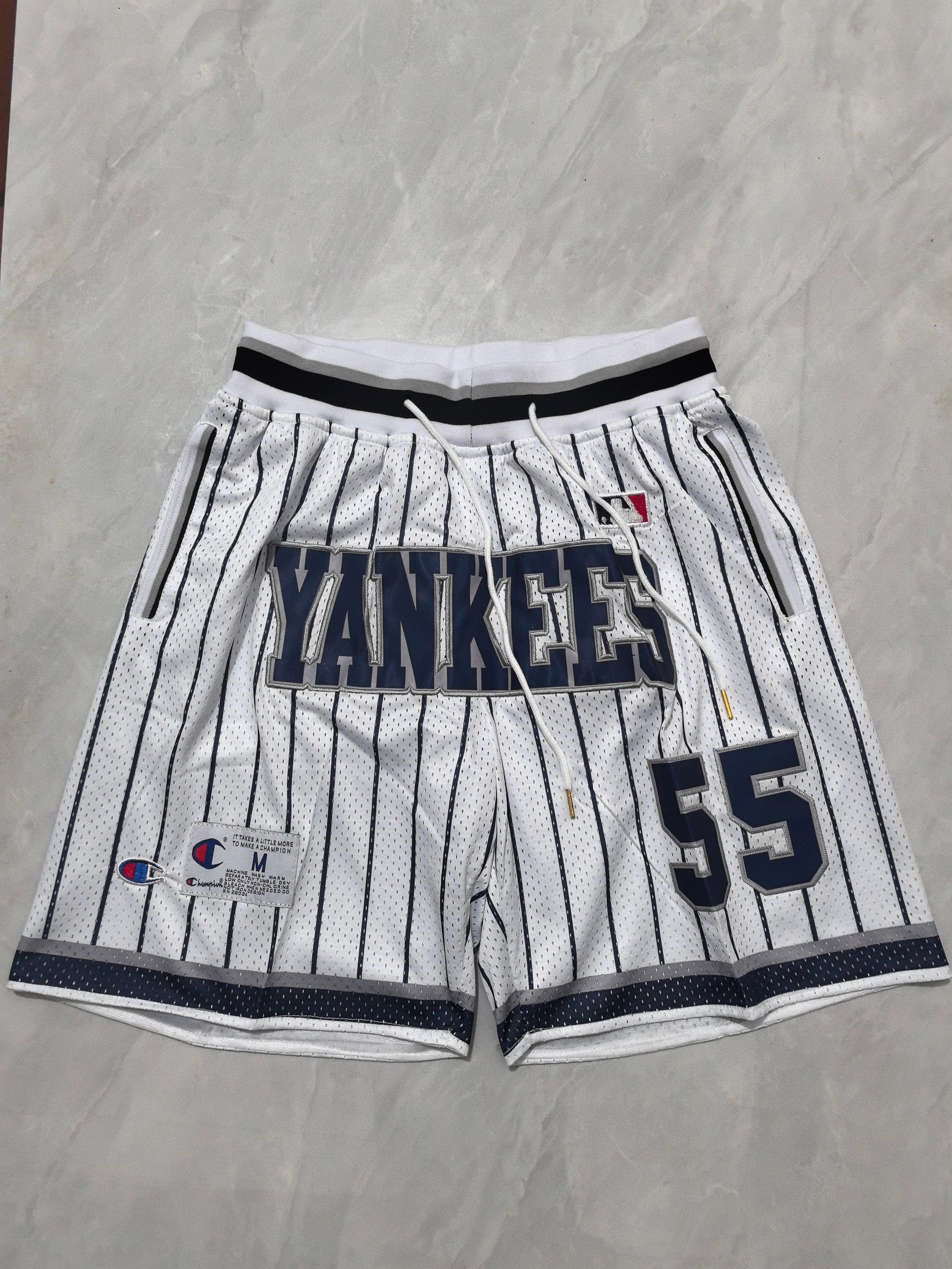Champion Pinstripe Pocket Shorts – Baseball-Inspired Streetwear