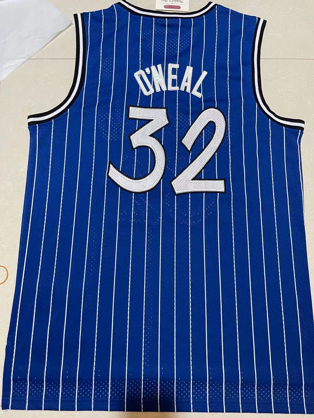 Magic #32 Shaquille O'Neal Blue Vintage Embroidered Jersey
