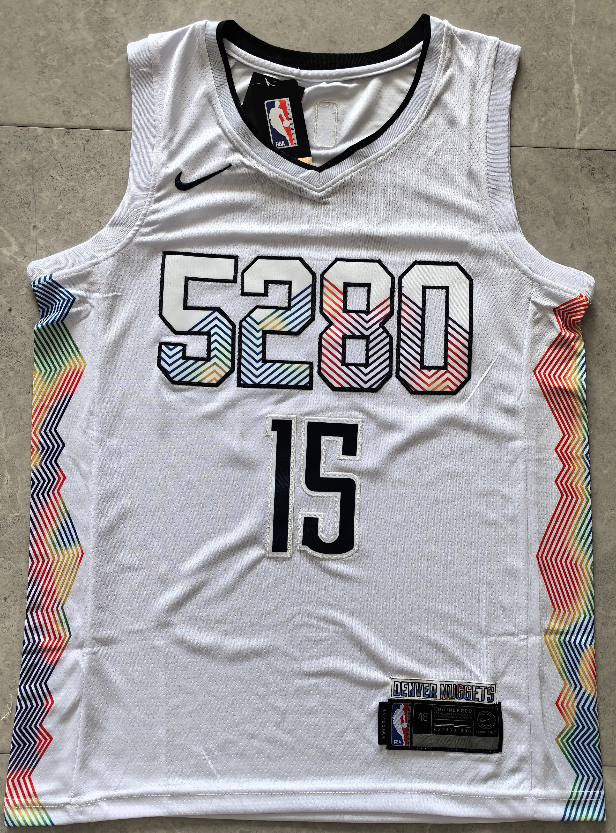 24-25 NBA Denver Nuggets #15 Nikola Jokic City Edition White Jersey