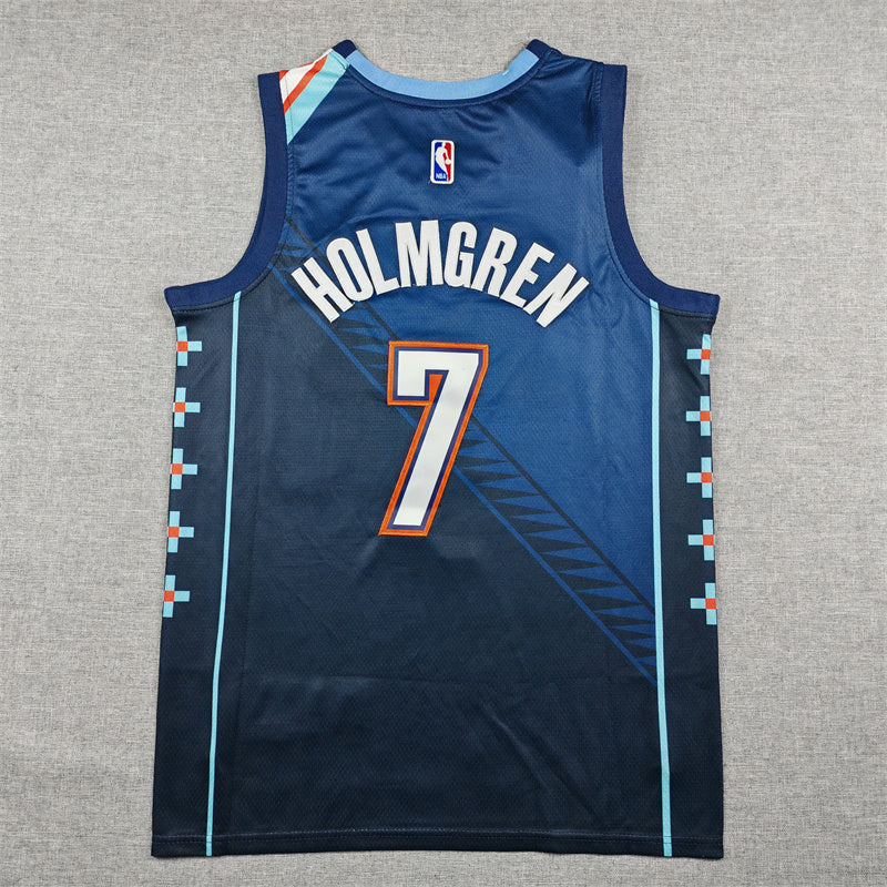Oklahoma City Thunder #7 City Edition Blue Fan Jersey