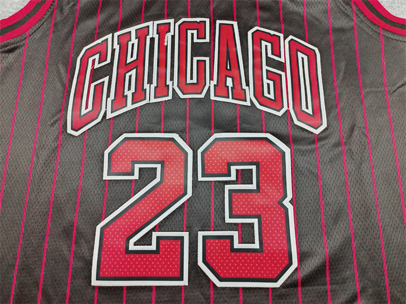 Chicago Bulls Association Edition Black Pinstripe Fan Jersey